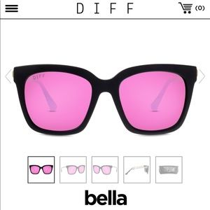 Matt Black & Pink Mirror Polarized Lens Sunglasses